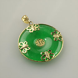 gold-Disc-Cut-butterfly-Jade-pendant