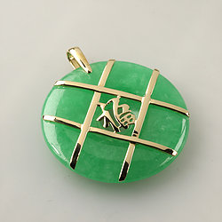 Gold-Disc-Cut-good-luck-Jade-pendant