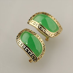 greek-key-green-jadeite-jade-earring-GJR2