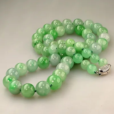 Apple Green Natural Jadeite Jade and Gold Filled Necklace – Kaminski Jewelry  Designs
